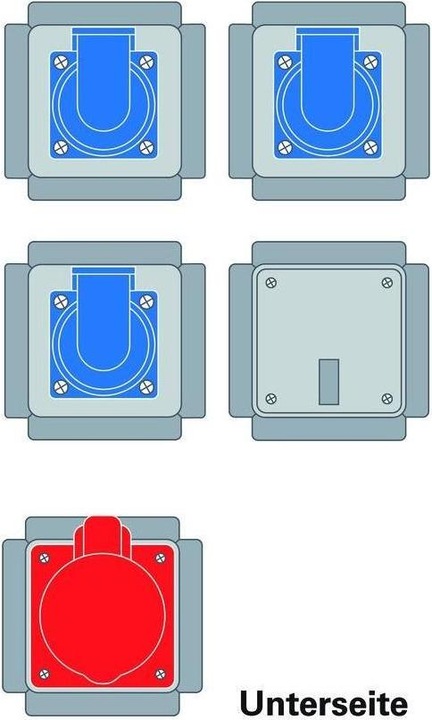 Produktbild ABL Energiewürfel mit 3 x SCHUKO-Steckdosen, 1 x CEE 5/16A 400V 6h, IP44