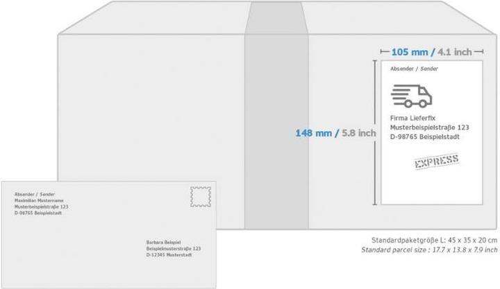 Actual product image HERMA Weatherproof inkjet shipping labels A4