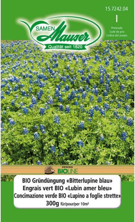 Samen Mauser BIO Gründüngung Bitterlupine (Blumensamen)