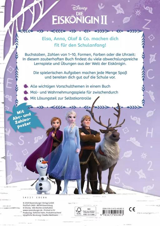 Immagine prodotto Ravensburger Disney Die Eiskönigin 2: Das grosse Vorschulbuch (Tedesco, La Walt Disney Company, 2019)