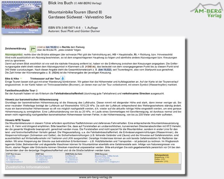 Produktbild Mountainbike Touren Gardasee Südwest - Valvestino See (Deutsch, Günter Durner, Susi Plott, 2015)