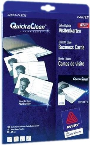 Actual product image Avery Superior Business Cards (200 g/m², 10 x, A4)