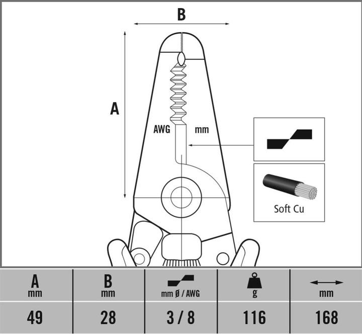 Produktbild C.K Magma ESD-Abisolierzange Geeignet fü (168 mm)