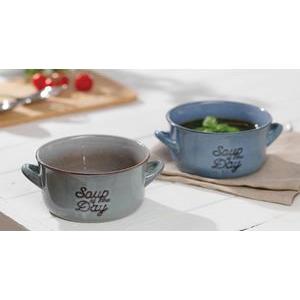 Ritzenhoff & Breker, Tasse, Suppentasse "TASTY GRAU", 570 ml (570 ml, 6 x)