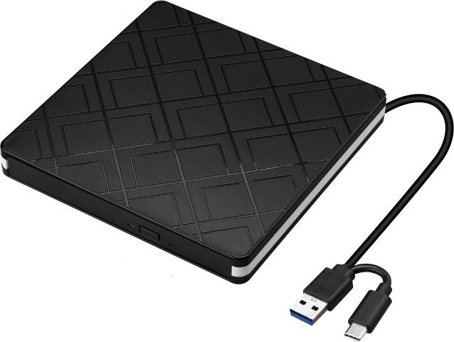 Produktbild Ueli Express Externer DVD Brenner mit USB-C und USB Anschluss (DVD Brenner)
