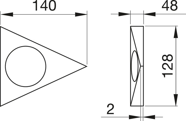 Produktbild Wipo Dreieckleuchte CF ColorSwitch, Edelstahl, 3er Set inkl. Netzgerät (120 lm)