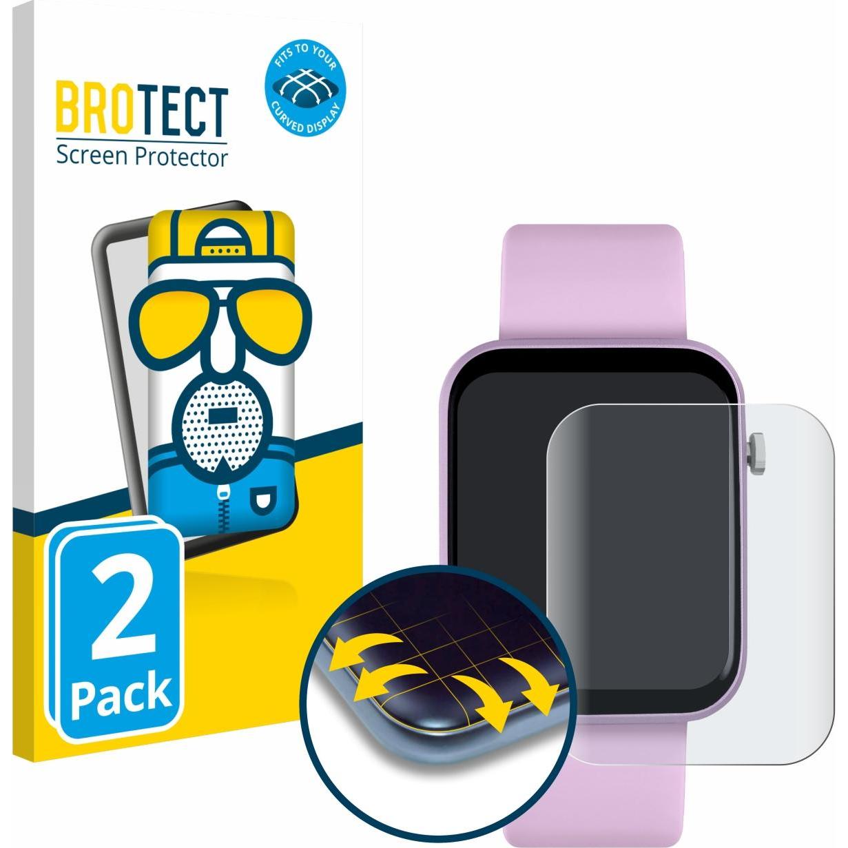 BROTECT Full-Screen Pellicola Opaca, Pellicola protettiva per smartwatch, Grigio