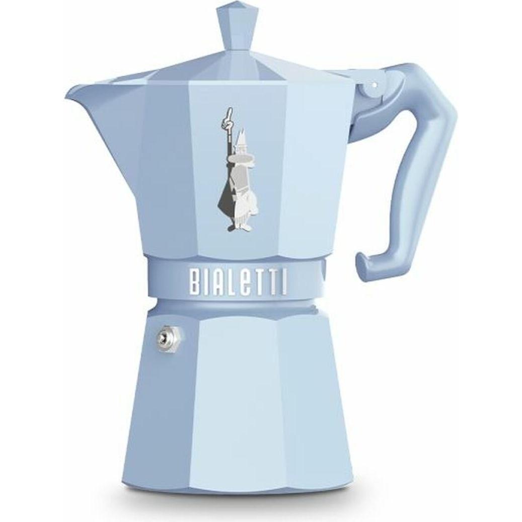 Bialetti Blu Moka Exclusive 6 Tazze Chiaro, Caffettiera Moka,