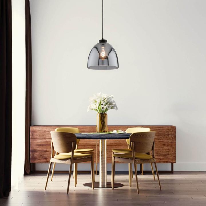 Actual product image Fischer & Honsel Honsel pendant light Ren - sand black/smoke coloured glass (60905) (E27, 60905 lm)