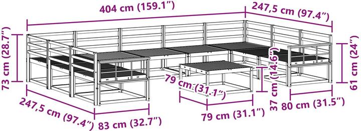 Produktbild vidaXL Outdoor-Sofagarnitur