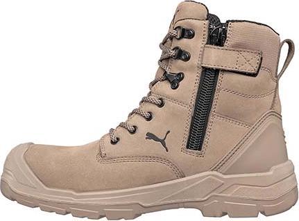 Actual product image Puma Safety boot CONQUEST STONE HIGH size 43 stone S3 CI HI HRO SRC DIN EN ISO 20345 nubuck leather (S3, 43)