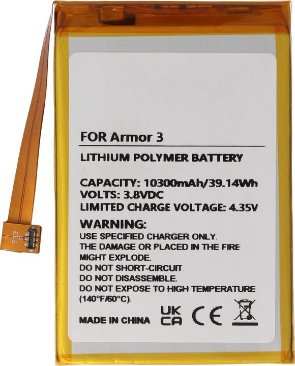 Actual product image AccuCell Li-Polymer-Akku 10300mAh 3.8V für Ulefone Armor 3 Handy