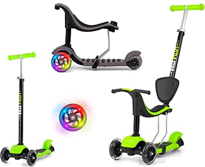 Actual product image Mally Children's scooter Milly Little Star 3-in-1, green