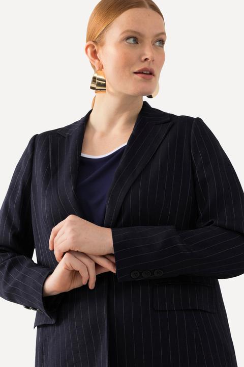 Produktbild Ulla Popken Blazer, Nadelstreifen, Reverskragen, Rückenschlitz (48)