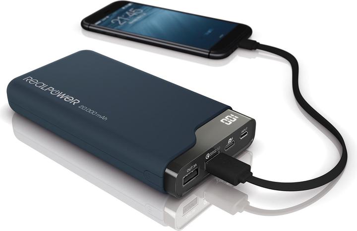 Produktbild RealPower Powerbank PB (20000 mAh, 18 W, 74 Wh)