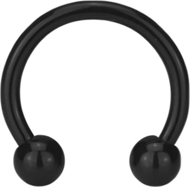 Produktbild Star Piercing Circular Barbell Absolute Black mit zwei Kugeln (Chirurgenstahl 316L, ohne Messing)