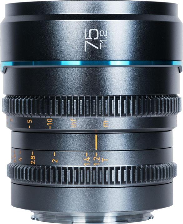 Actual product image Sirui Nightwalker Series 75mm T1.2 S35 Manual Focus Cine Lens (L Mount, Gun Metal Grey) (L-Mount, APS-C / DX)