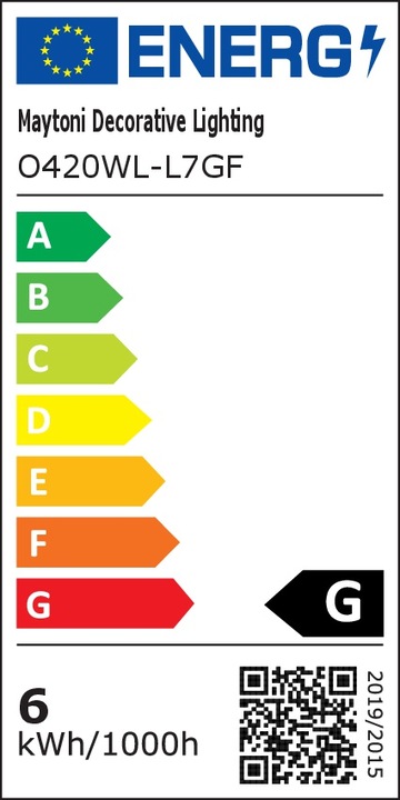 Etichetta energetica Maytoni Wald Luce da incasso LED 7W grafite IP65 bianco caldo (600 lm)