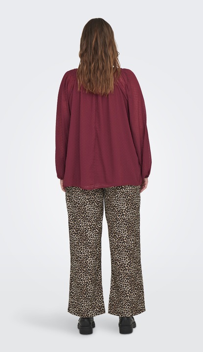 Produktbild Only Normal geschnitten V-Ausschnitt Elastische Bündchen Ballonärmel Top Top (46)