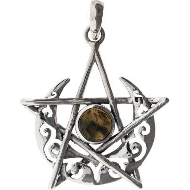 Berk, Ciondolo collana, Anhänger „Pentagramm in Mondsichel“