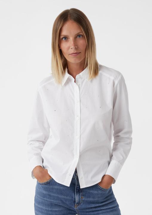 Immagine prodotto Comma Bluse Verkürzte Popeline-Bluse mit Strassapplikation (40)