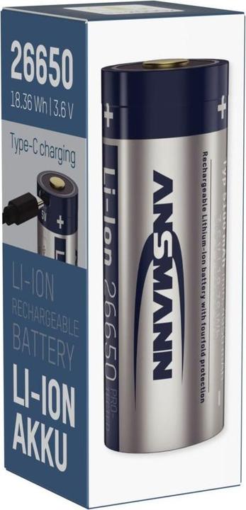 Produktbild Ansmann Type-C Rechargeable (1 Stk., 26650, 5100 mAh)