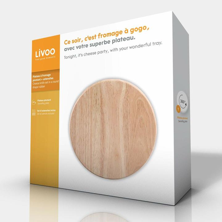 Image du produit Livoo Plateau à fromage pivotant + ustensiles