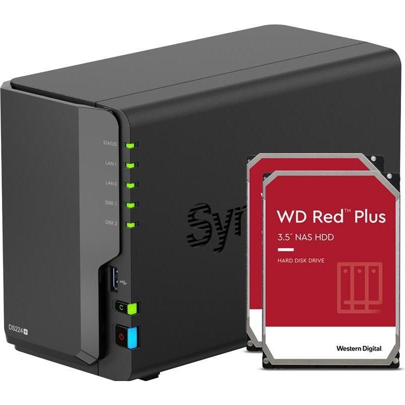 【HDD付き】Synology DS220+ WD Red Plus 24TB Amazon.com: Synology DS224+ 2-Bay Diskstation NAS (Intel