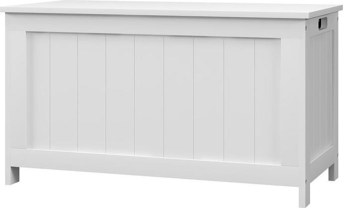 Swisshandel24 Chest, storage box, storage box with handle, tool chest with lid, white, 81x40x46cm (40 cm, 1x)
