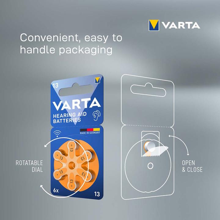 Immagine prodotto Varta Batteria per apparecchi acustici 13 6 pezzi Bli (6 pz., 13, 310 mAh)