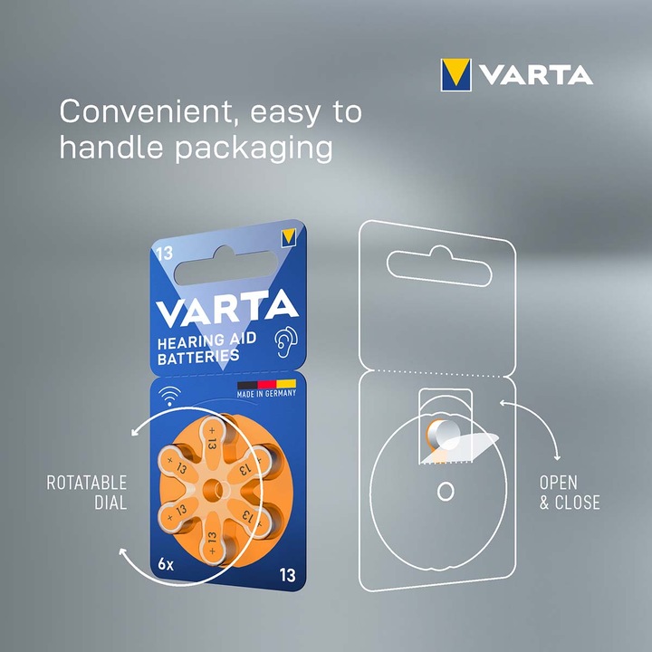 Produktbild Varta Hearing Aid Battery 13 6er Bli (6 Stk., 13, 310 mAh)