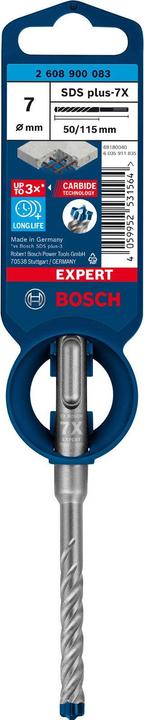 Image du produit Bosch Professional Zubehör Foret marteau Expert SDS plus-7X, 7 x 50 x 115 mm (7 mm)