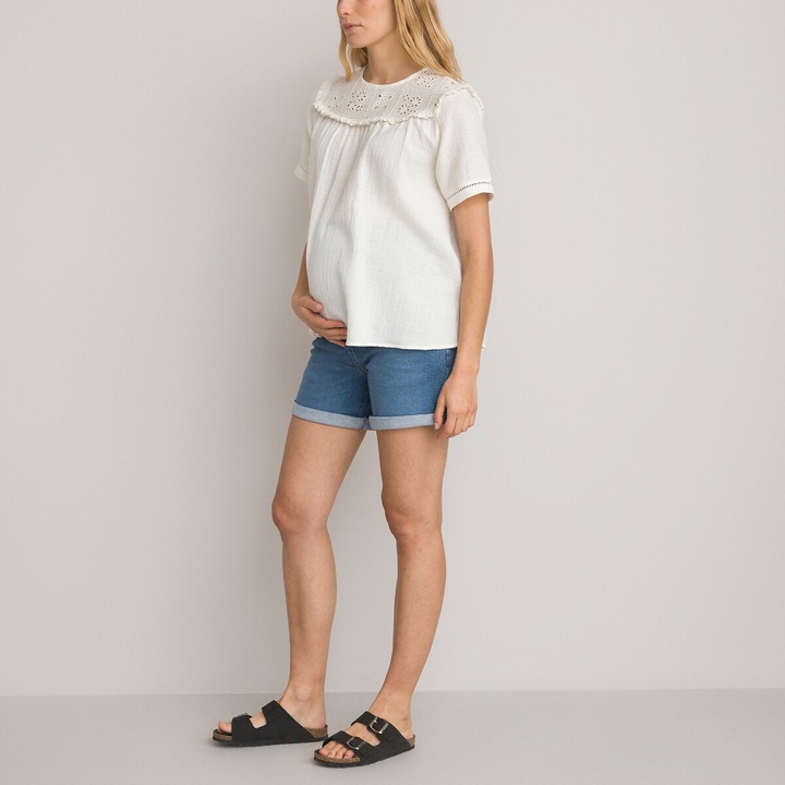 Actual product image La Redoute Collections Denim maternity shorts (42)