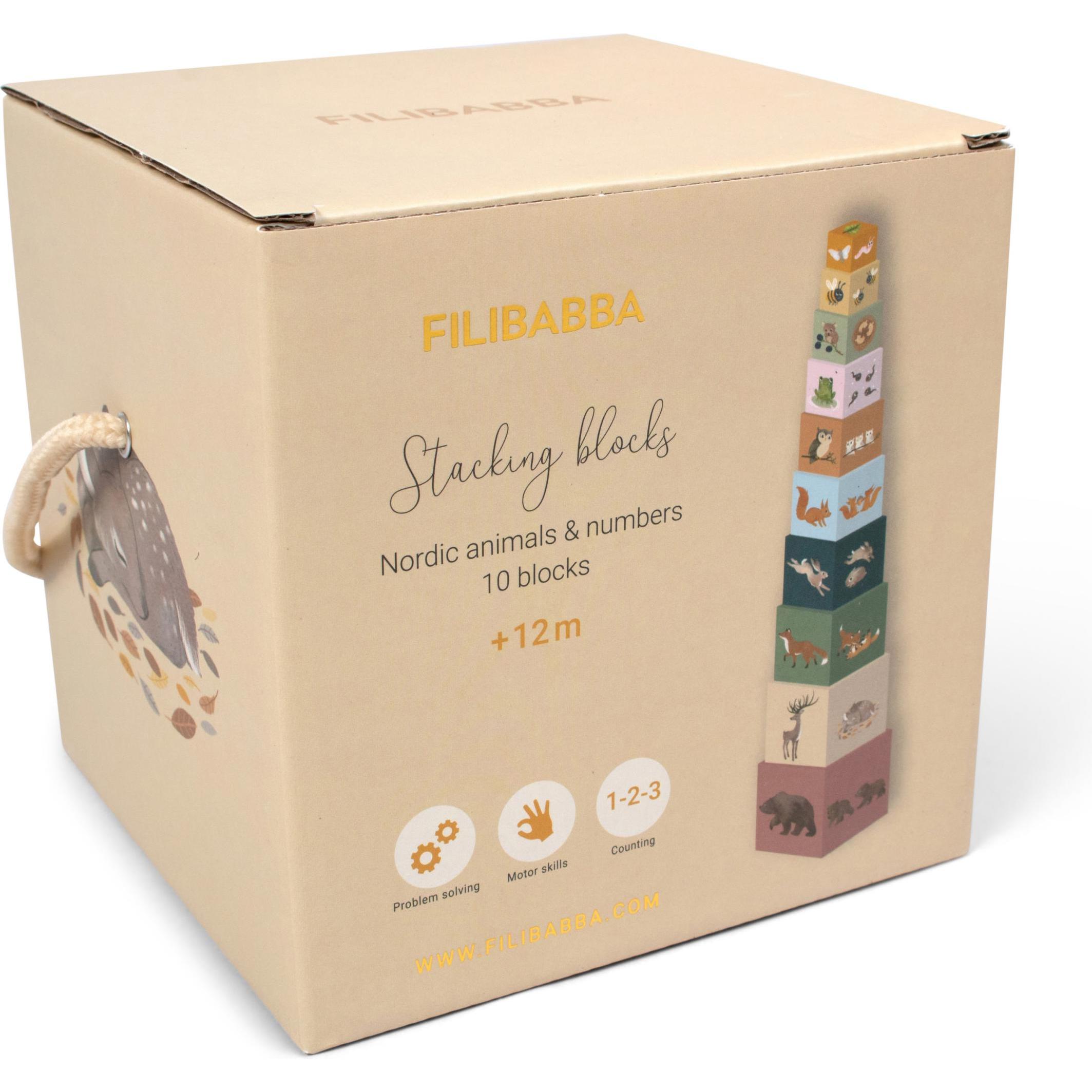 Thumbnail - Filibabba Stacking blocks - Nordic animals (FI-02177)