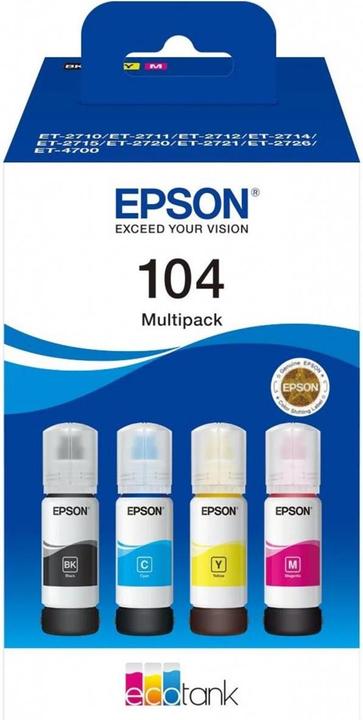 Actual product image Epson 104 Multipack (M, C, Y, FC)