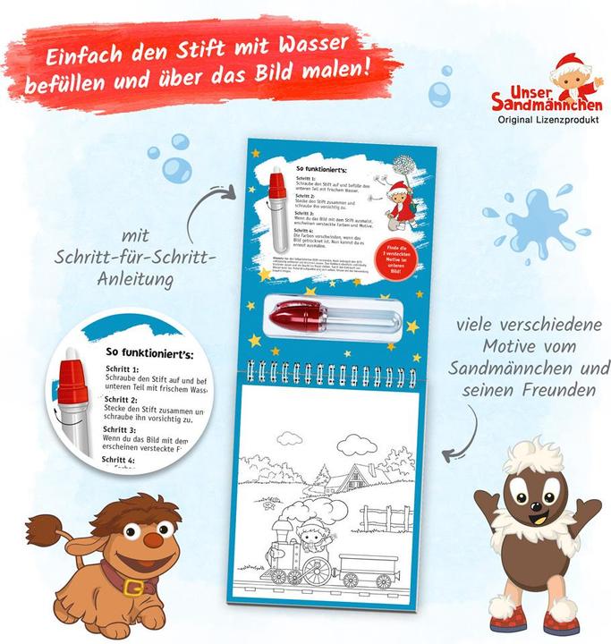 Image du produit Notre petit bonhomme de sable s'amuse à peindre avec un crayon à eau