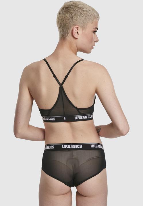 Actual product image Urban Classics Ladies Triangle Tech Mesh Logo Bra (Single pack, XS)