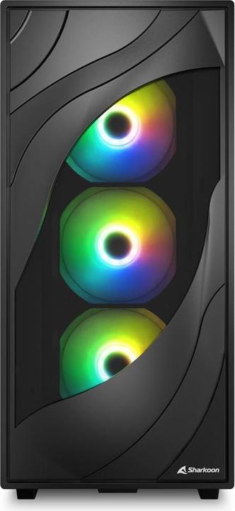 Produktbild Sharkoon Rebel C80M RGB ATX Black (schwarz) (mATX, Mini-ITX, ATX)