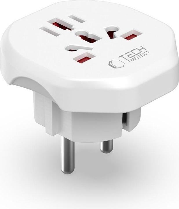 Image du produit Tech-Protect PrzejÅciÃ³wka / adaptateur Universal Travel Adapter na UE - biaÅa