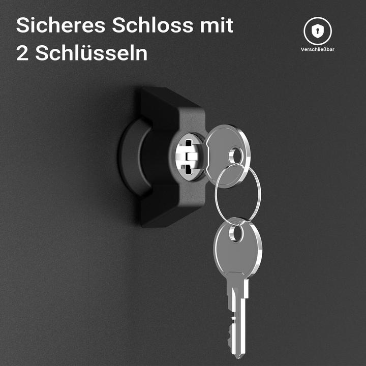 Produktbild Wiltec Paketkasten Briefkasten schwarz 46x45x140cm Paketbox Zuhause Päckchen