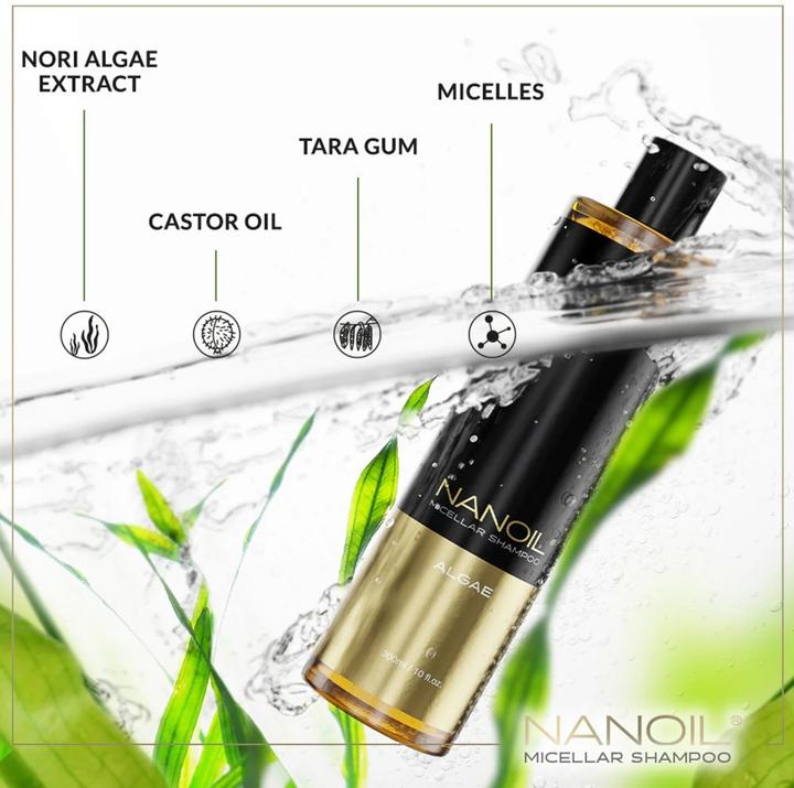 Immagine prodotto Nanoil Shampoo Micell con alghe (Shampoo liquido, 300 ml)