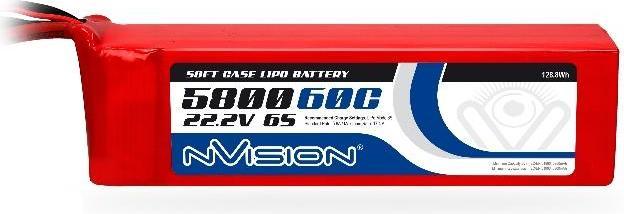 Produktbild nVision LiPo-Akku 22.2V 5800mAh 60C (22.20 V, 5800 mAh)