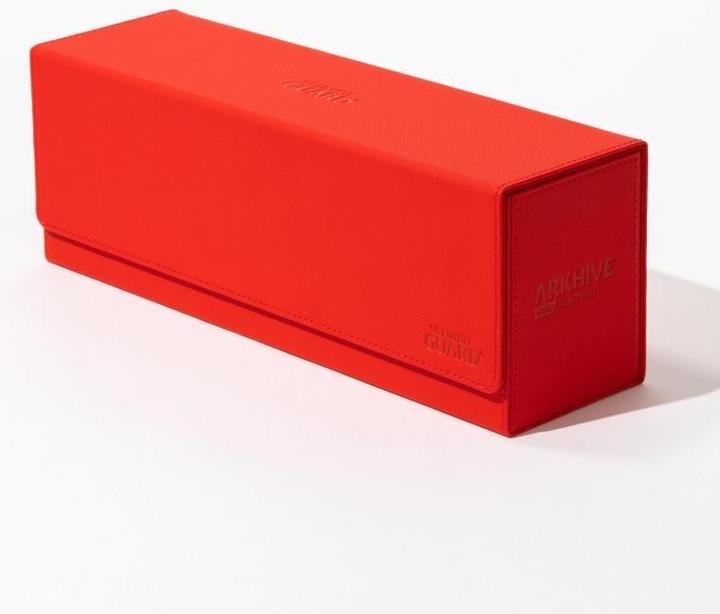 Actual product image Ultimate Guard Card Box XenoSkin Arkhive Monocolor 400+ Red