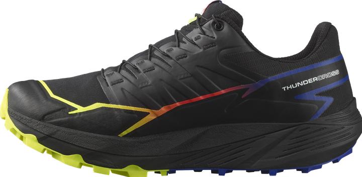 Produktbild Salomon Thundercross GTX Blue Fire Laufschuhe Schwarz / Surf The Web / Safety Yellow Herren (42)