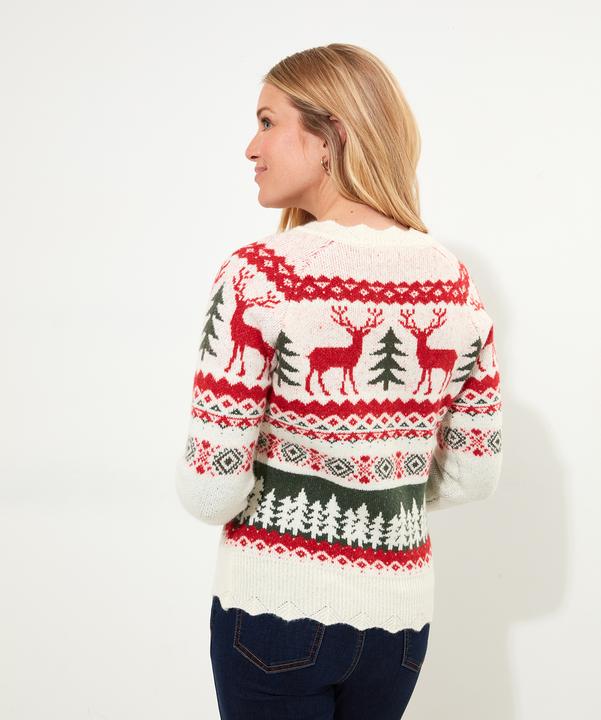 Produktbild Joe Browns Scalloped Fair Isle Knitted Cardigan (40)