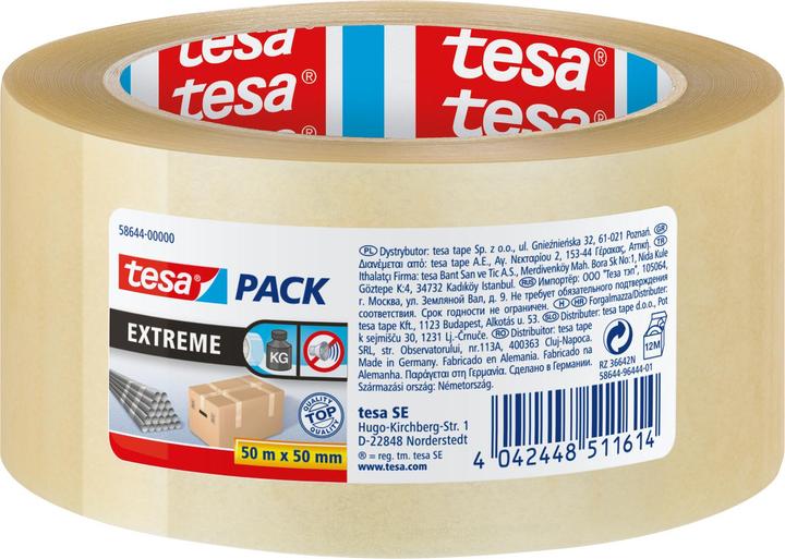 Produktbild tesa tesapack EXTREME Paketklebeband - besonders klebstark und reissfest (50 mm)