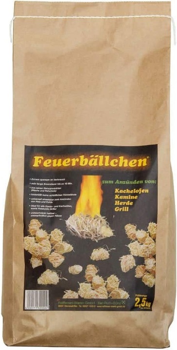 Actual product image Raiffeisen-Waren Raiffeisenwaren fireball lighter, content 2,5 kg, burning time 10 min