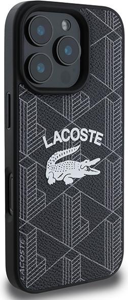 Actual product image Lacoste LCHMP16LPIGK iPhone 16 Pro 6.3" czarny/black hardcase Monogram Vintage Logo MagSafe (Apple iPhone 16 Pro)
