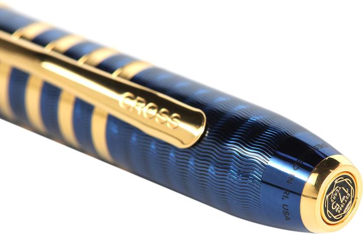 Image du produit Cross Townsend Rollerball 175th Anniversary Collection Laque bleue translucide et plaqué or 23 KT (1x)