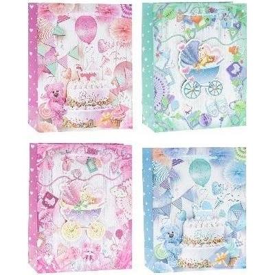 Rozette, Confezione regalo, Pop-Up-Tasche 3D Geburt 18x23x8cm Mix ROSETT (1x)